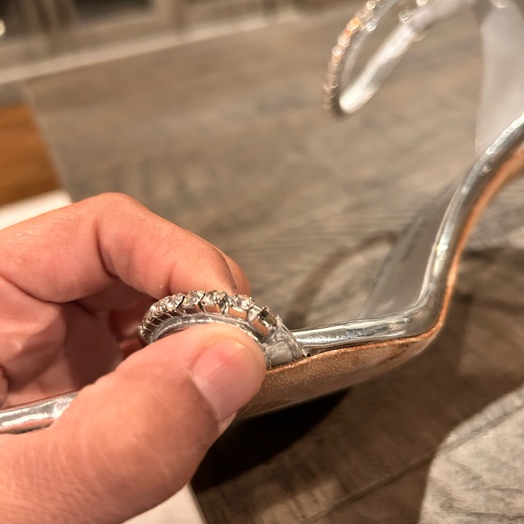 Stuart Weitzman Nudistcurve Glam Metallic Crystal Ankle-Strap Sandals - Picture 12 of 12